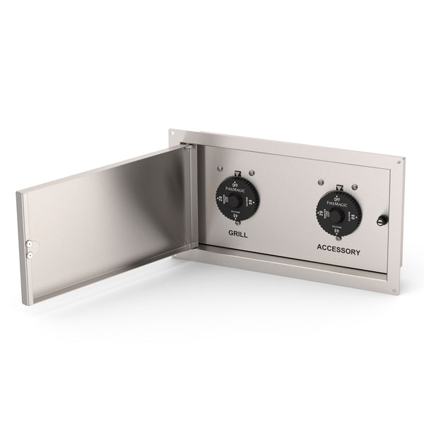 Fire Magic Stainless Steel Double Gas Timer Box