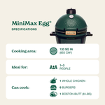 Big Green Egg MiniMax EGG Kamado Charcoal Grill