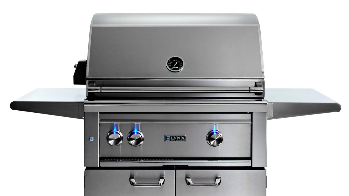 Lynx Professional 30" Freestanding Gas Grill w/ Trident IR + Ceramic Burner & Rotisserie