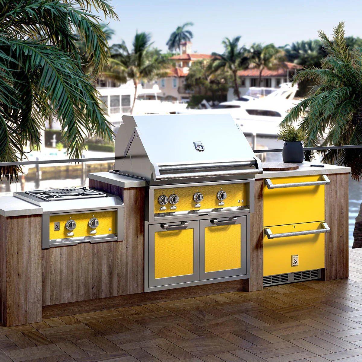 Hestan 36" Built-In Gas Grill w/ 3 Trellis Burners & Rotisserie – view 2