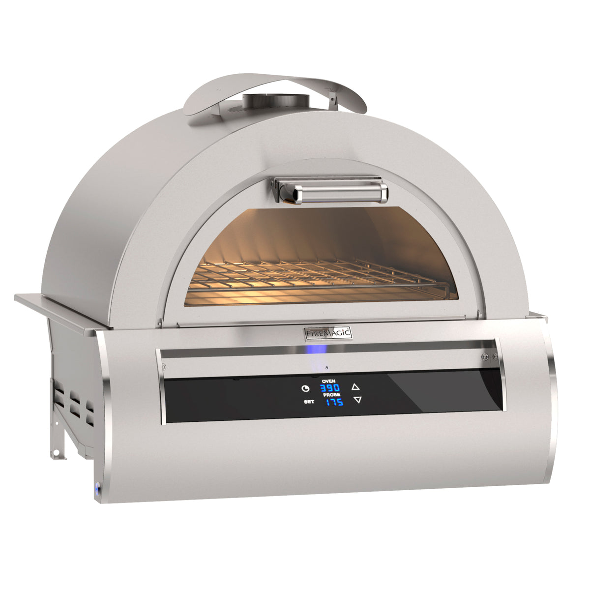 Fire Magic Echelon Built-In Pizza Oven w/ Black Glass