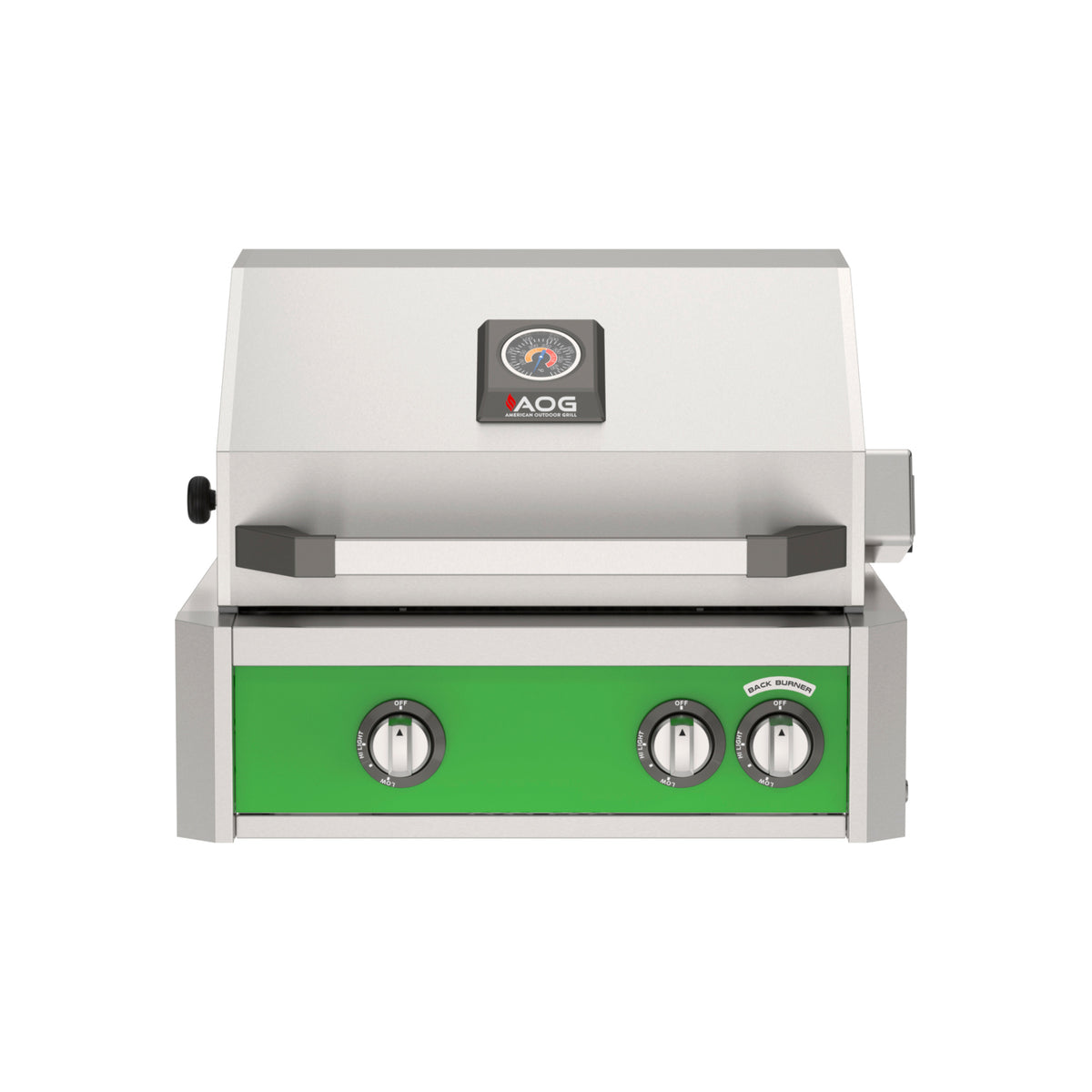 American Outdoor Grill L-Series 24" Built-In Gas Grill w/ Backburner & Rotisserie – green