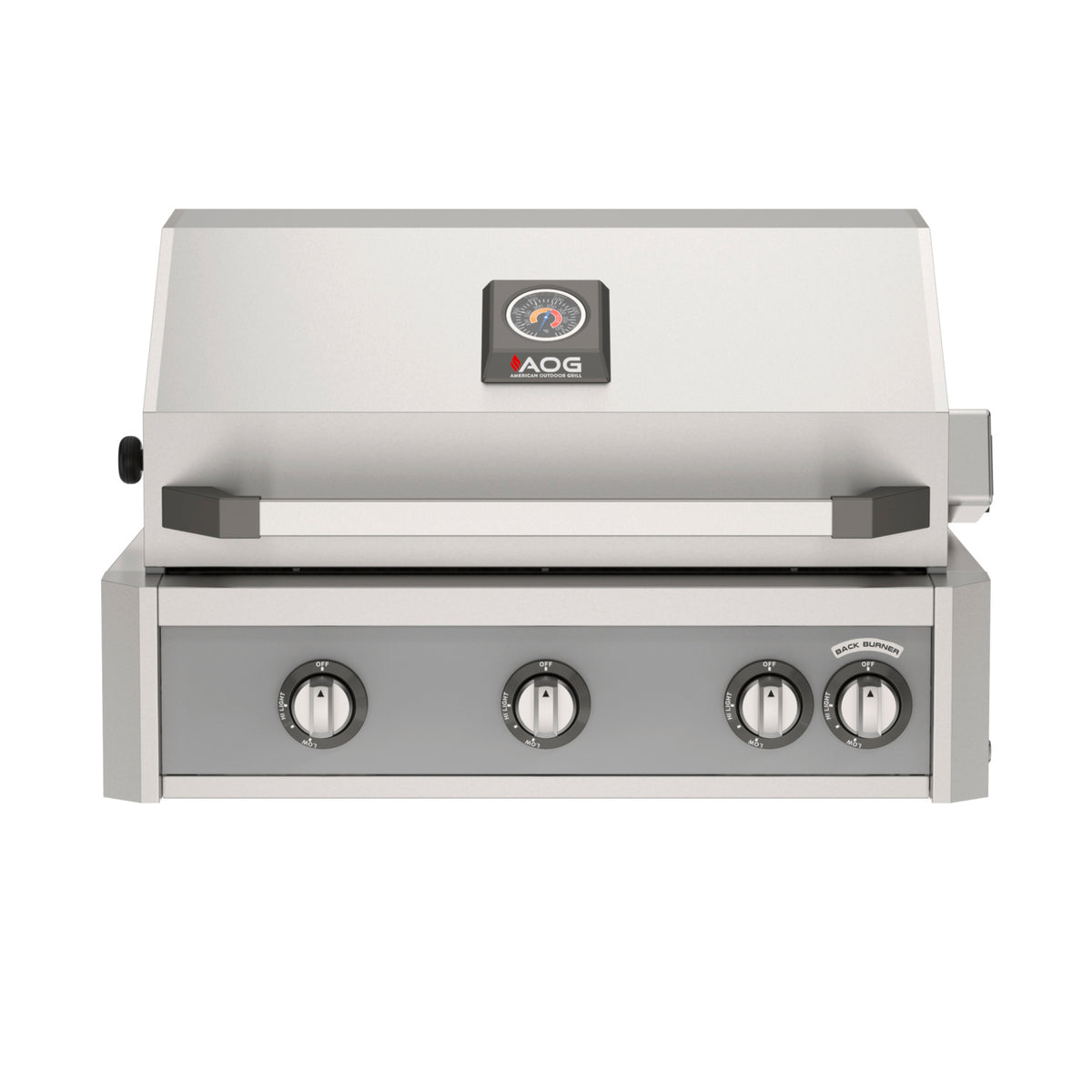 American Outdoor Grill L-Series 30" Built-In Gas Grill w/ Backburner & Rotisserie – gray