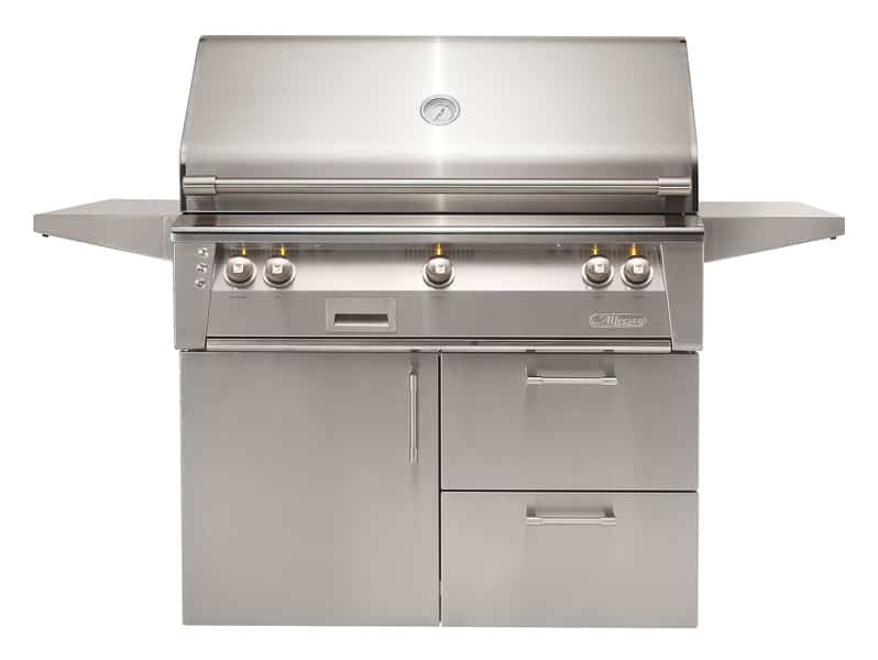 Alfresco ALXE 42" Freestanding Deluxe Cart Gas Grill w/ Sear Zone & Rotisserie
