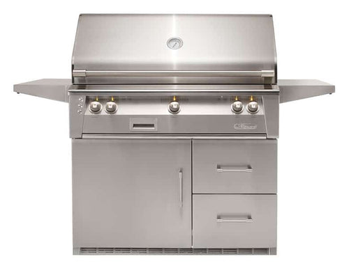 Alfresco ALXE 42" Refrigerated Cart Gas Grill w/ Sear Zone & Rotisserie