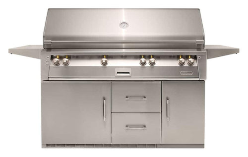Alfresco ALXE 56" All Grill Refrigerated Cart Gas Grill w/ Sear Zone & Rotisserie
