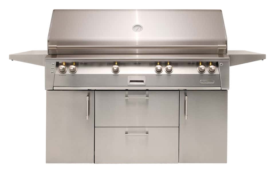 Alfresco ALXE 56" All Grill Freestanding Deluxe Cart Gas Grill w/ Sear Zone & Rotisserie
