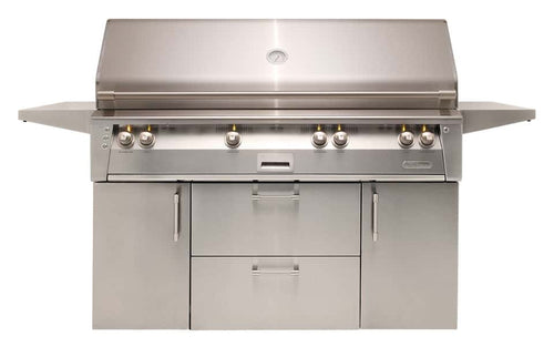 Alfresco ALXE 56" All Grill Freestanding Deluxe Cart Gas Grill w/ Sear Zone & Rotisserie