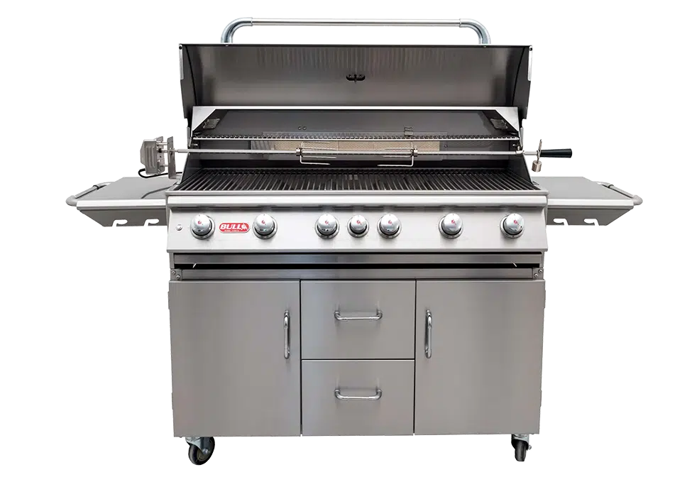 Bull Diablo grill cart with grill head installed