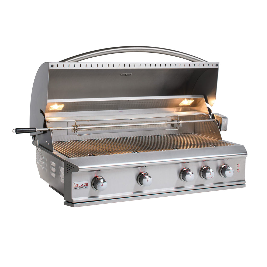 Blaze Professional Lux 44" 4-Burner Built-In Gas Grill w/ Rear Burner & Rotisserie – view 3
