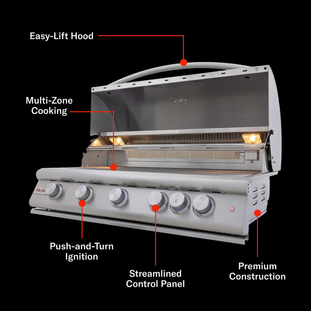 Blaze LTE+ 40" 5-Burner Built-In Gas Grill w/ Rear Burner – view 4