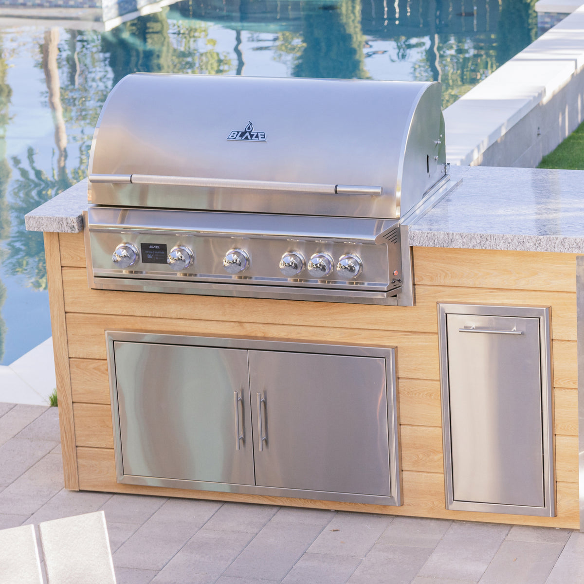 Blaze LTE Pro 40" 5-Burner Built-In Gas Grill w/ Rear Burner & Rotisserie