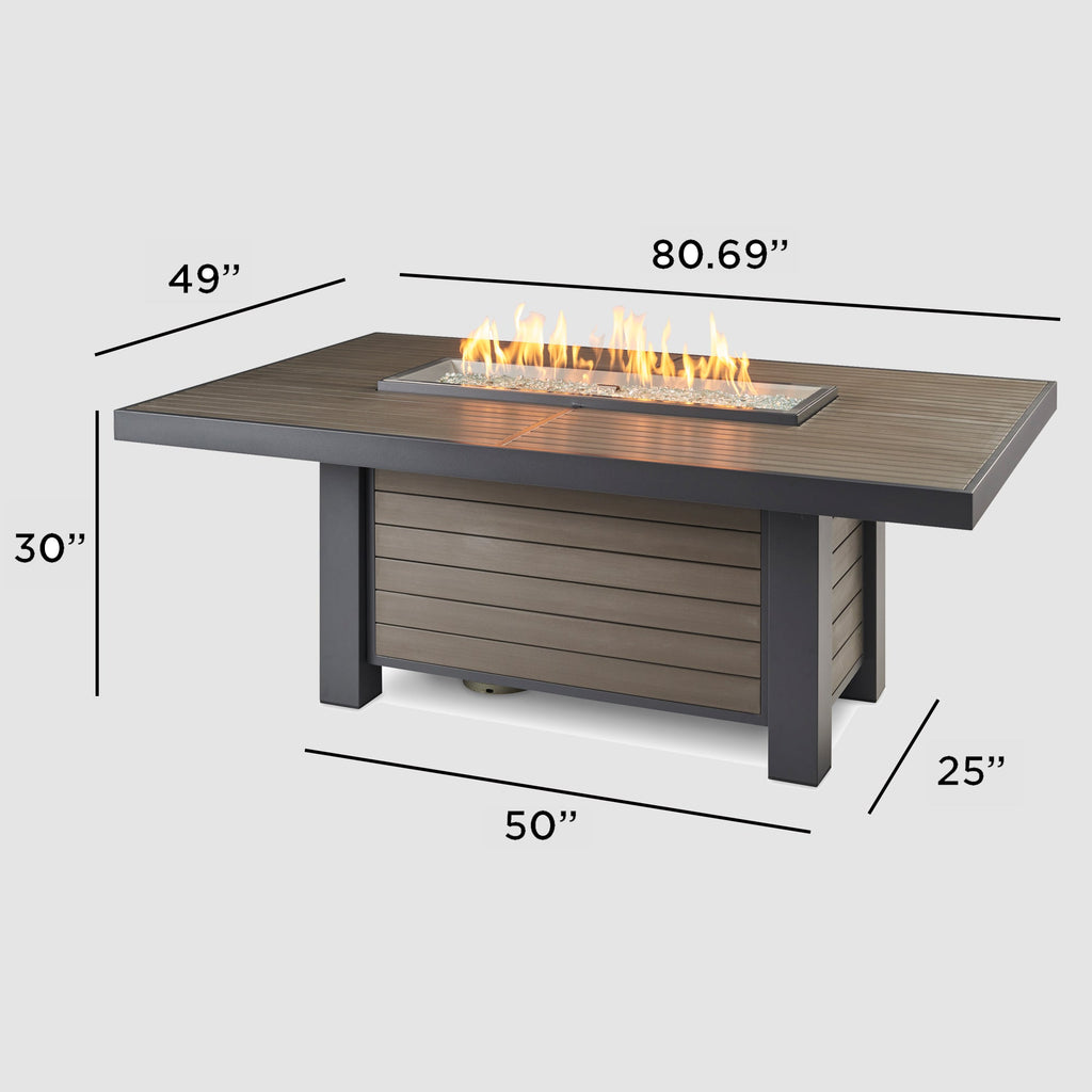 Outdoor GreatRoom Brooks Rectangular Fire Table