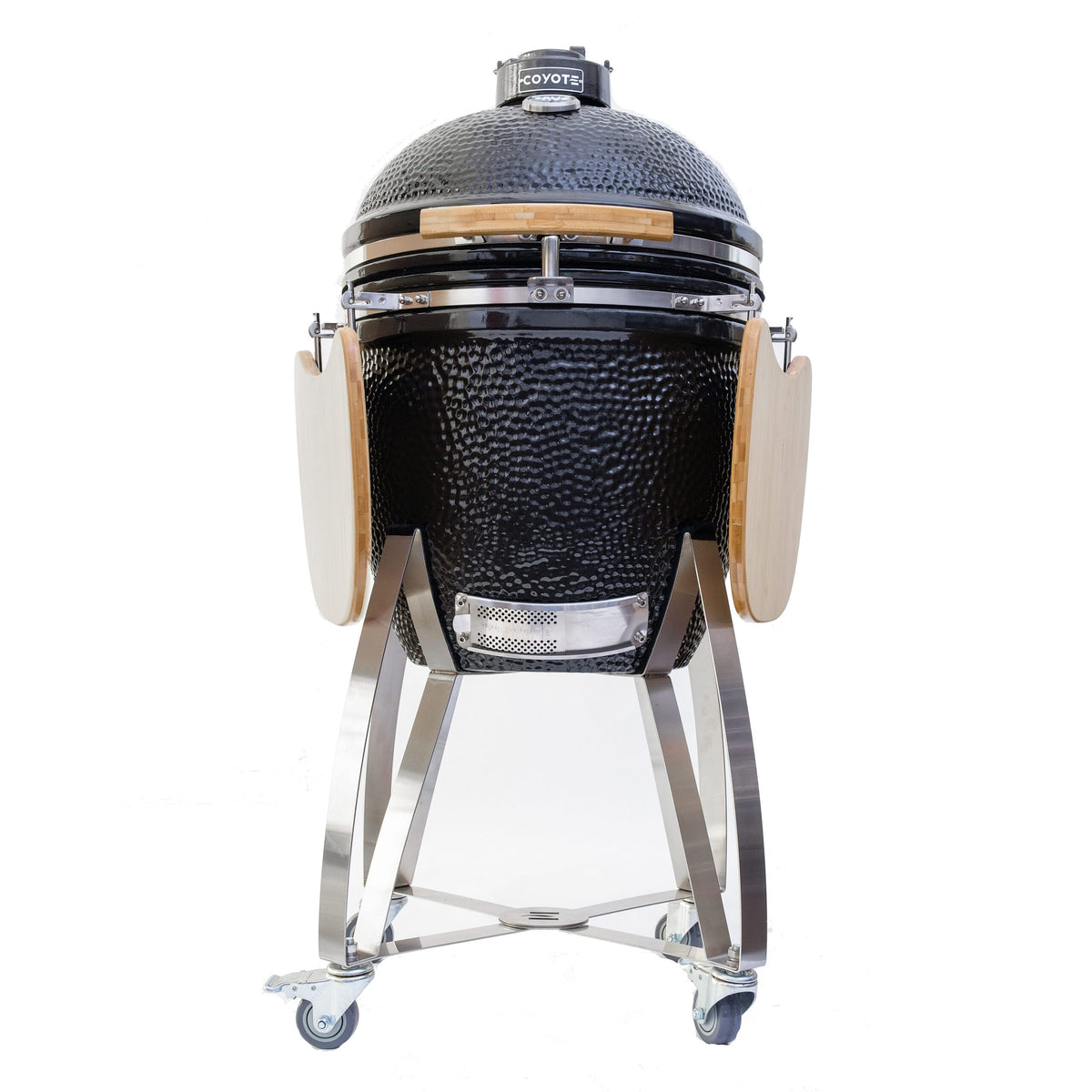 Coyote Asado Ceramic Smoker w/ Stand – shelves down