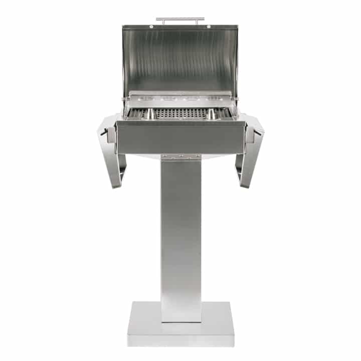 Coyote Pedestal Cart for Electric Grill – lid open