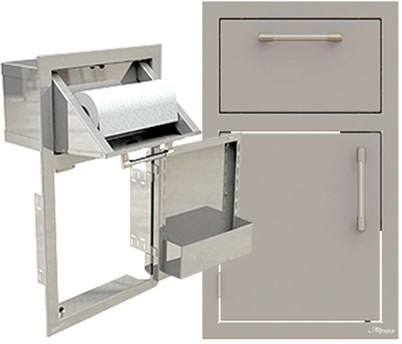 Alfresco 17" Door & Towel Holder Combo