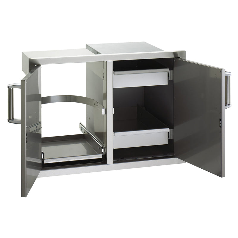 Fire Magic Premium Flush Double Doors w/ Trash Tray & Dual Drawers