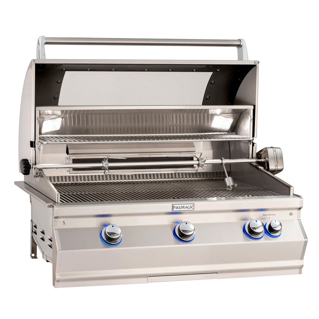 Fire Magic Aurora A790i 40" Built-In Gas Grill w/ Backburner & Rotisserie – Magic View window