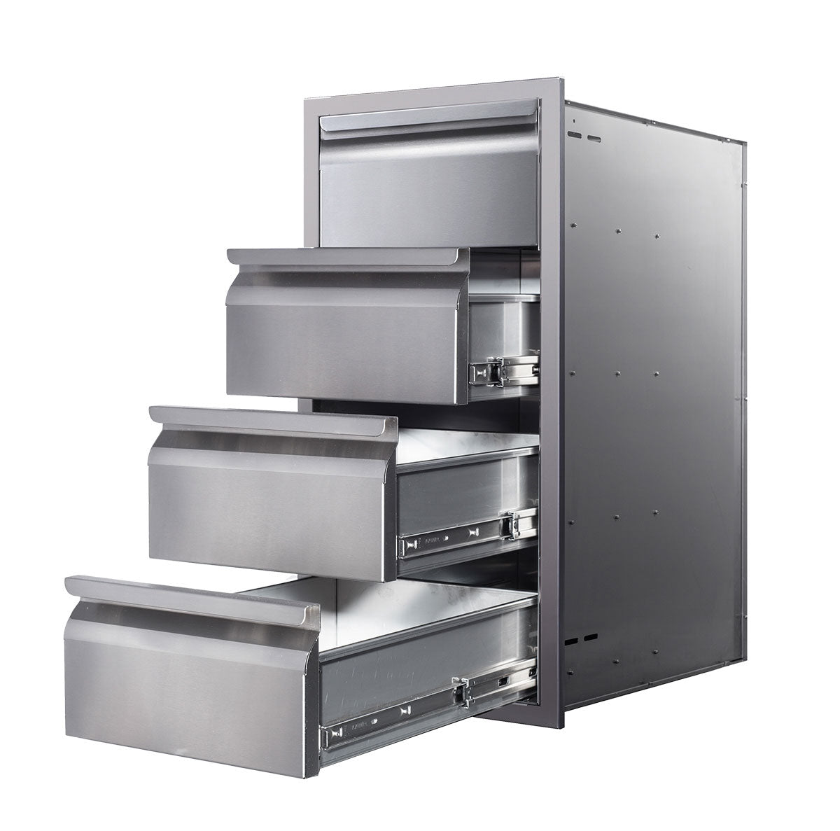 Memphis 15" Four Drawer Stack – open