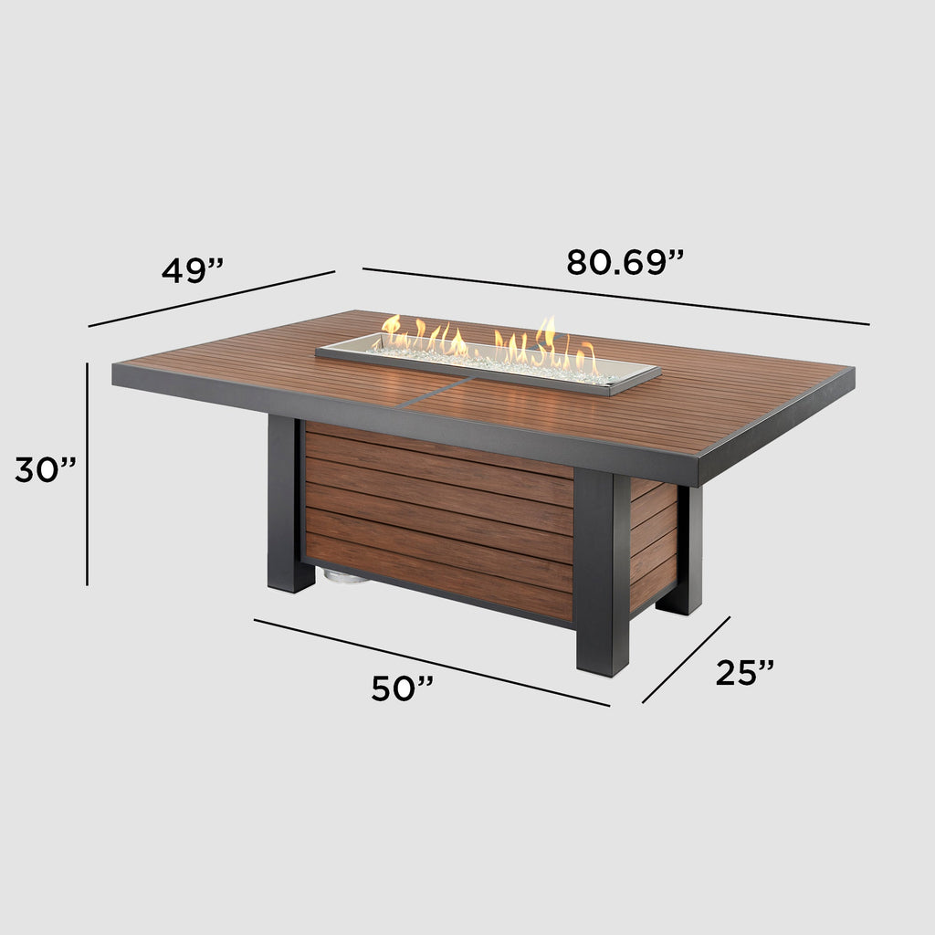 Outdoor GreatRoom Kenwood Rectangular Fire Table