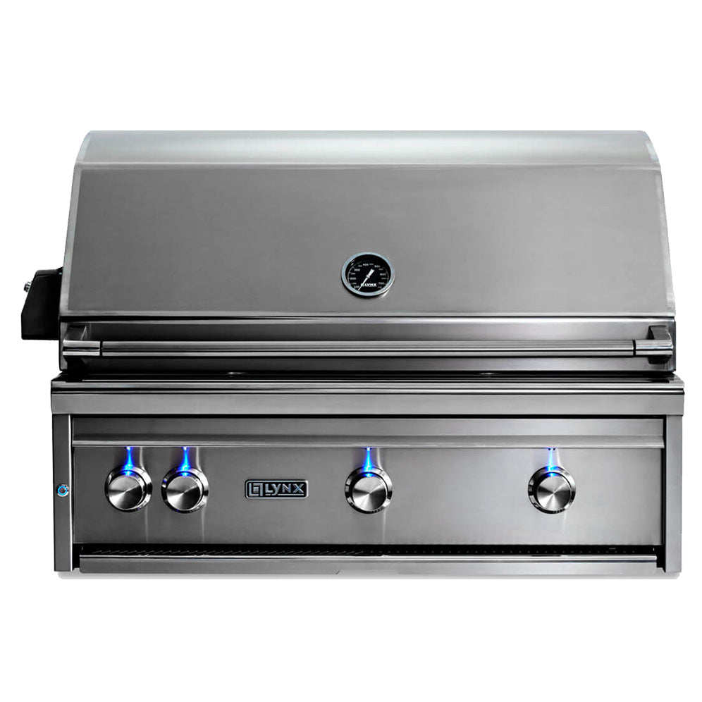 LYNX PROFESSIONAL 36" BUILT-IN GRILL - TRIDENT BURNERS, FLAMETRAK AND ROTISSERIE