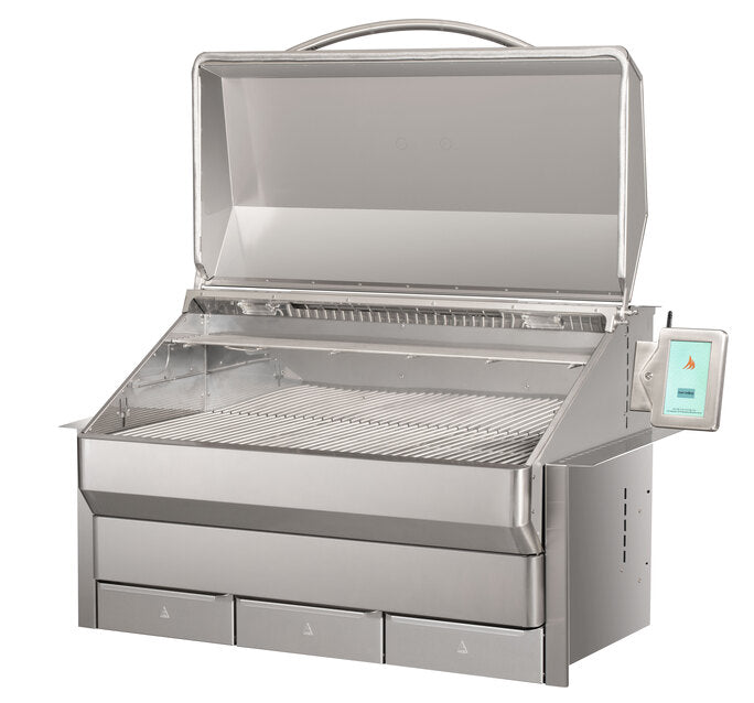 Memphis Elite 39" Built-In ITC3 Pellet Grill – angle, open