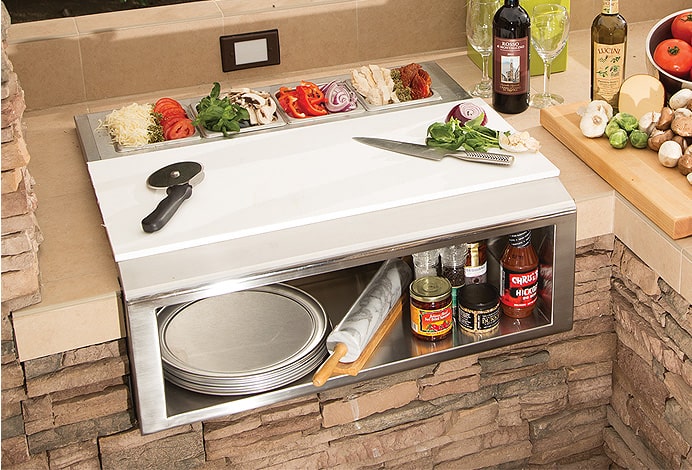 Alfresco 30" Pizza Prep & Garnish Rail