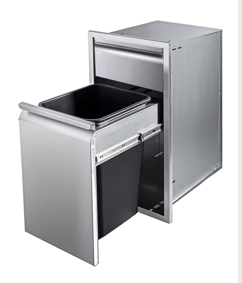 Memphis 15" Single Drawer with Trash – open