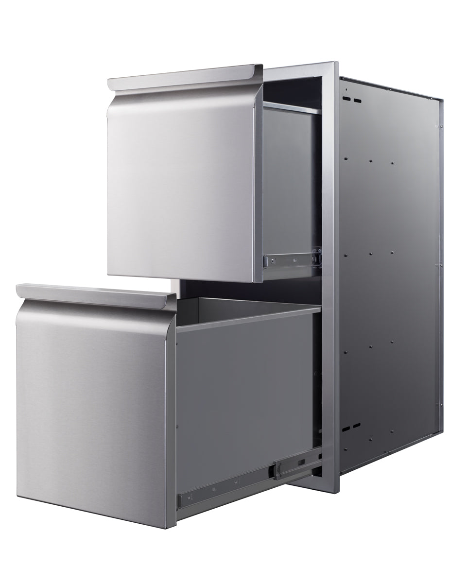 Memphis 15" Two Drawer Stack – open