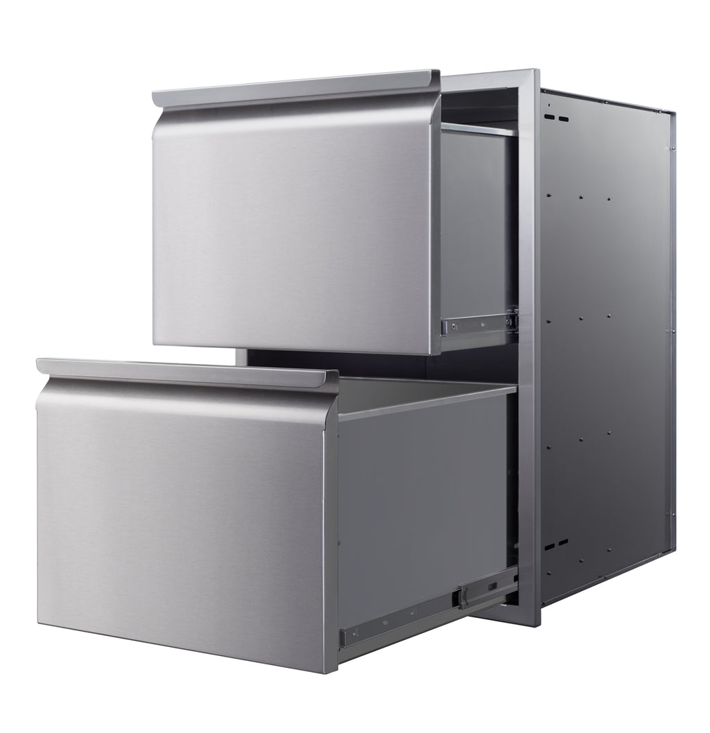Memphis 21" Two Drawer Stack – open