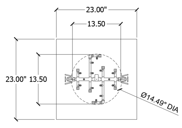 Warming Trends Universal Burner Kit for Square Fire Pits