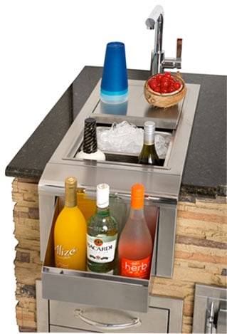 Alfresco Versa 14" Sink & Beverage Center – with accessories