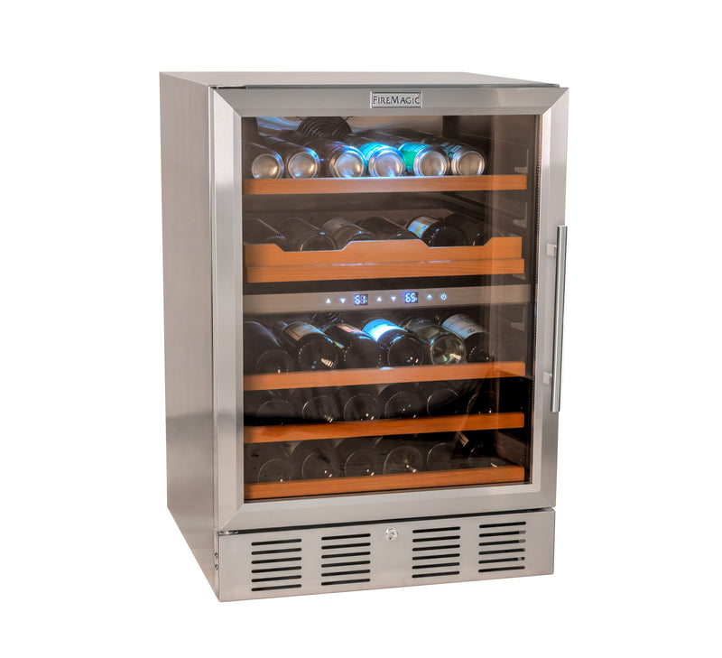 Fire Magic Dual Zone Wine/Beverage Cooler w/ Glass Door