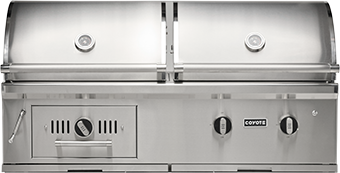 Coyote 50" Built-In Hybrid Gas & Charcoal Grill (shown on C3HY50CT cart)