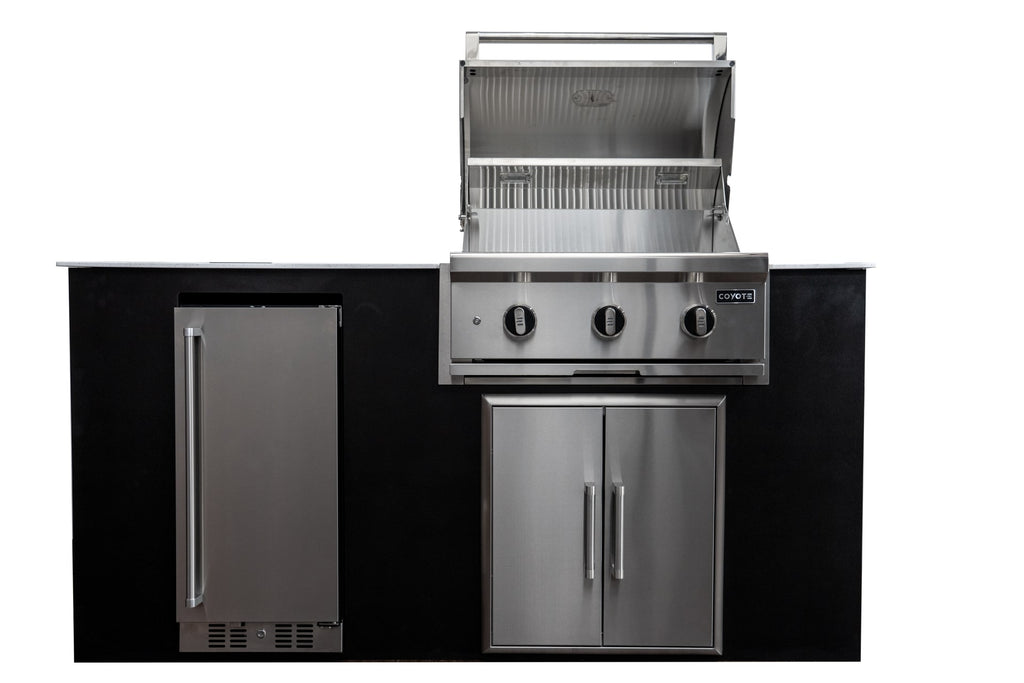 Coyote 6 ft Outdoor Kitchen Island – installed