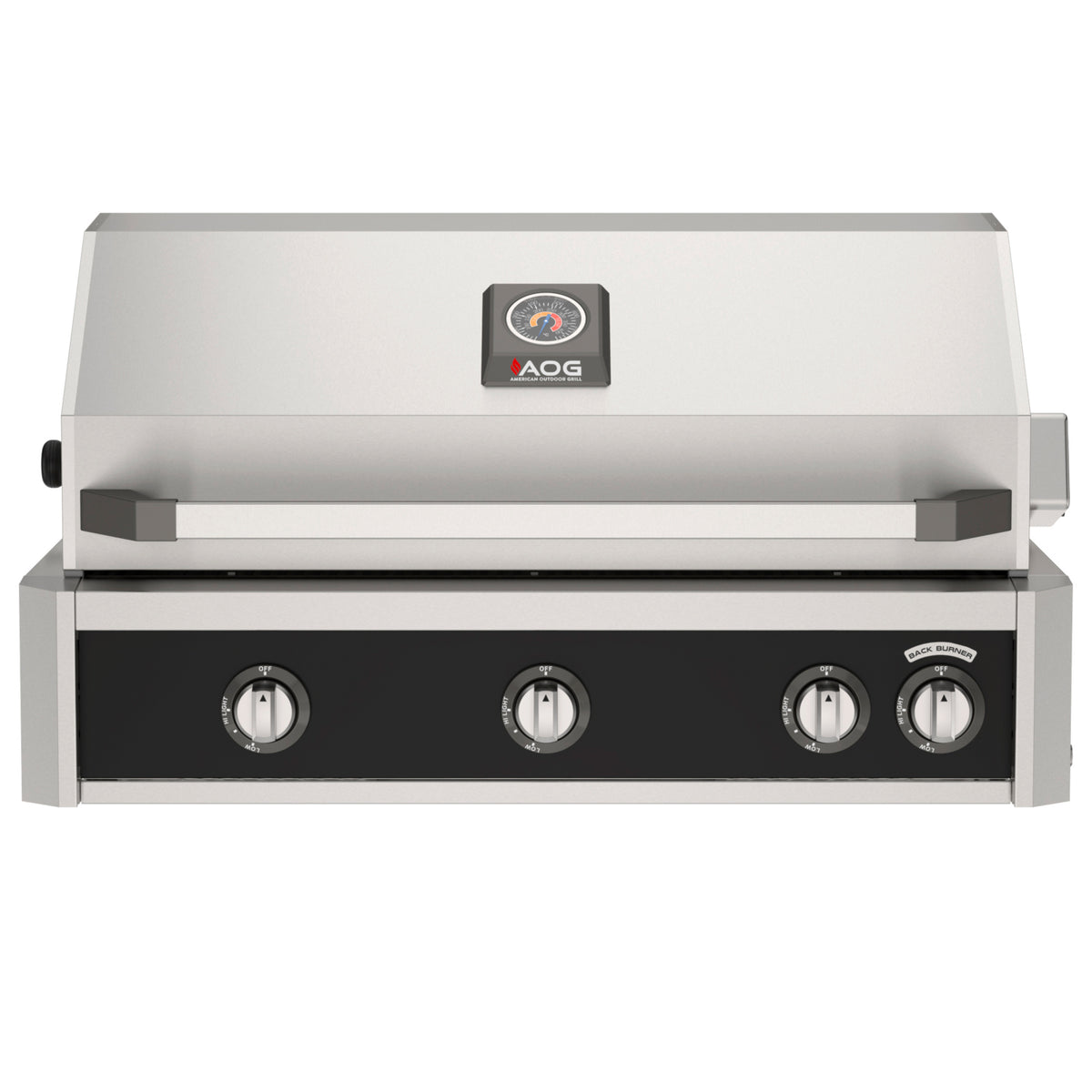 American Outdoor Grill L-Series 36" Built-In Gas Grill w/ Backburner & Rotisserie – black