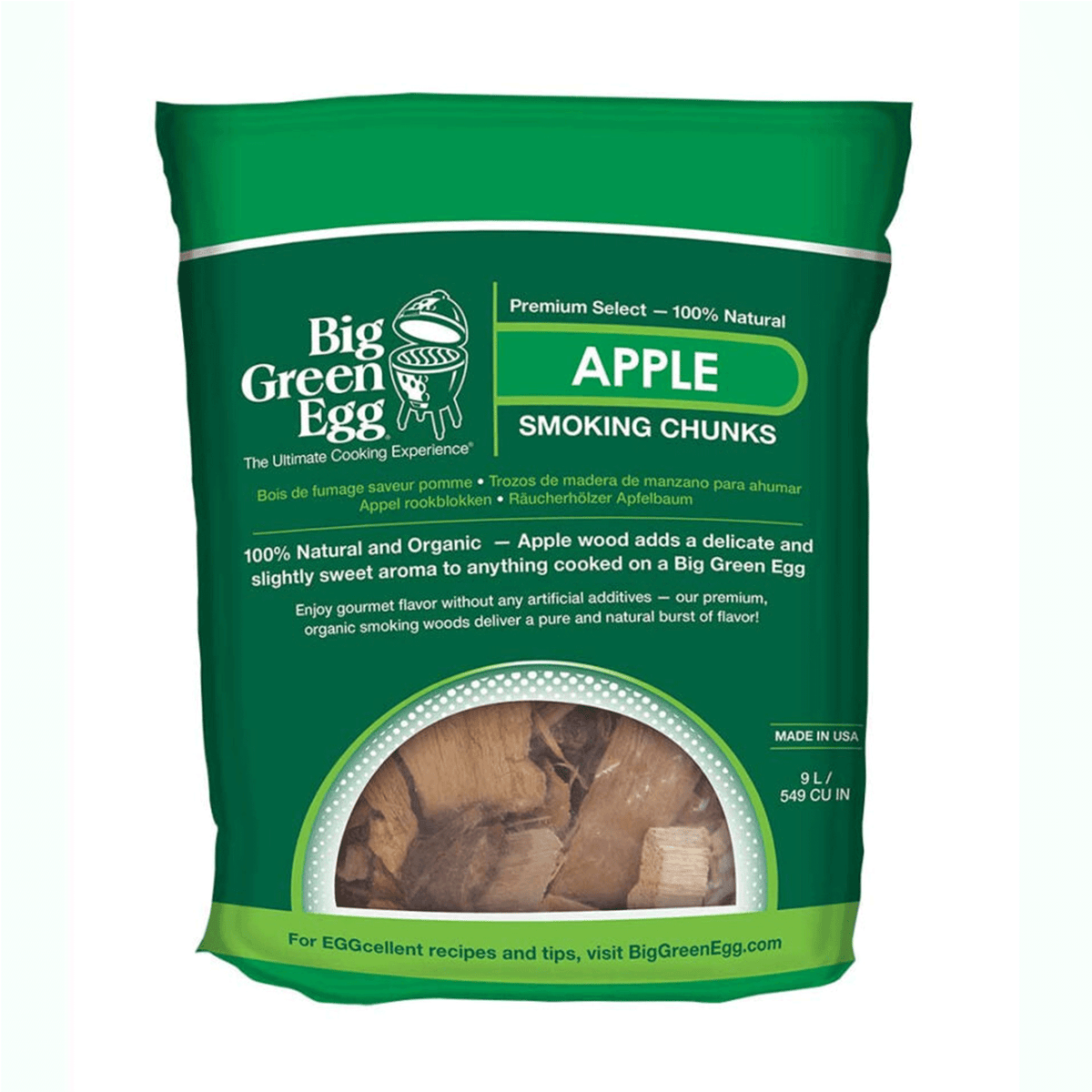 Big Green Egg Premium Kiln Dried Wood Smoking Chunks (9 L)