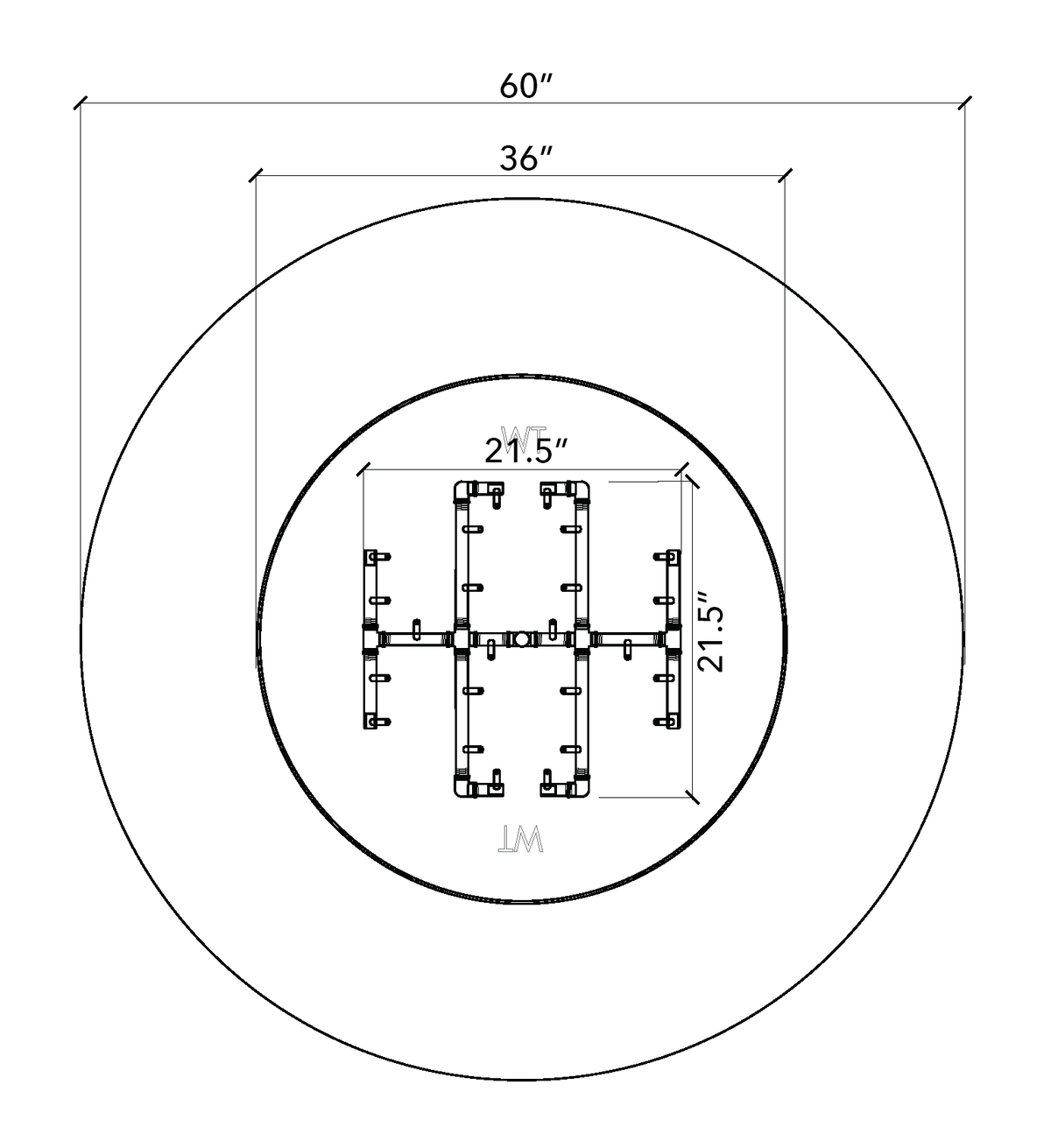 Warming Trends 60" Circle Ready-to-Finish Fire Pit Kit