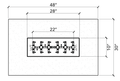 Warming Trends 48" x 30" Rectangle Ready-to-Finish Fire Pit Kit