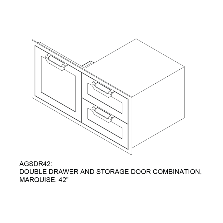 Hestan Double Drawer/Door Combo