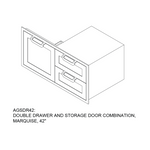 Hestan Double Drawer/Door Combo