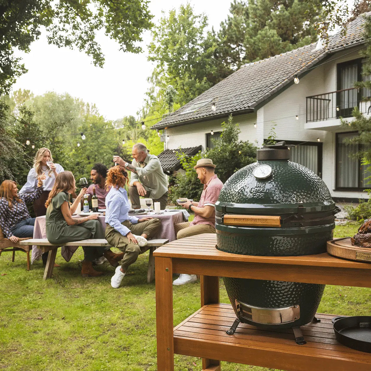 Big Green Egg Solid Acacia Hardwood Table