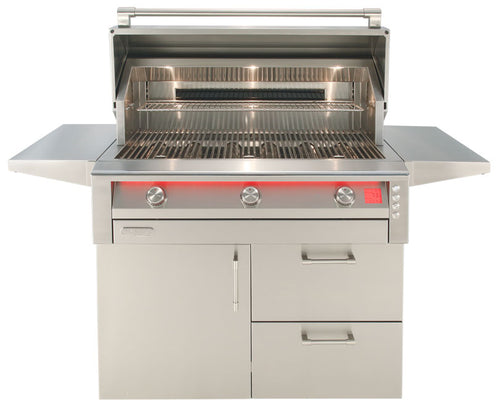 Alfresco AIPG 42" Intelligent Professional Freestanding Cart Gas Grill w/ Rotisserie
