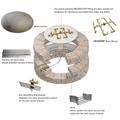 Warming Trends Gas Burner Kit for Techo-Bloc Raffinato Paver Fire Pit